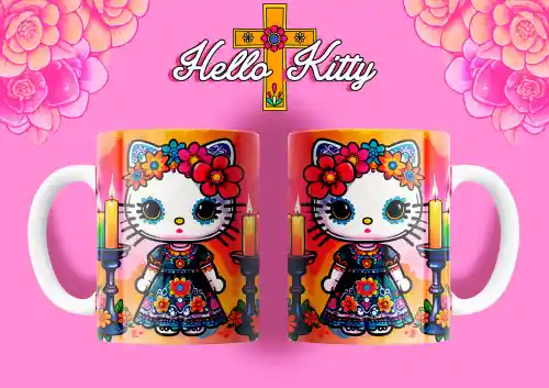 vectores plantilas HELLO KITTY,HALLOWEEN,DÍA DE MUERTOS,FESTEJO,